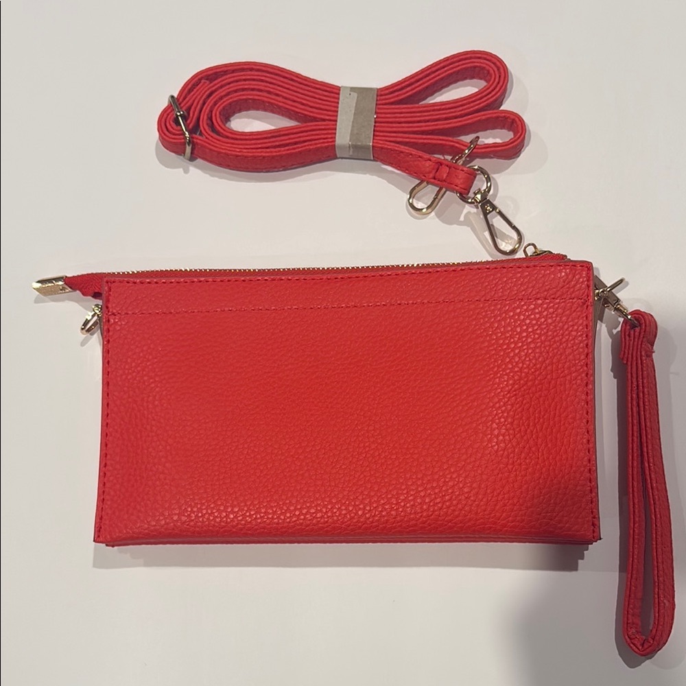 NWT Orange Wristlet Crossbody Bag